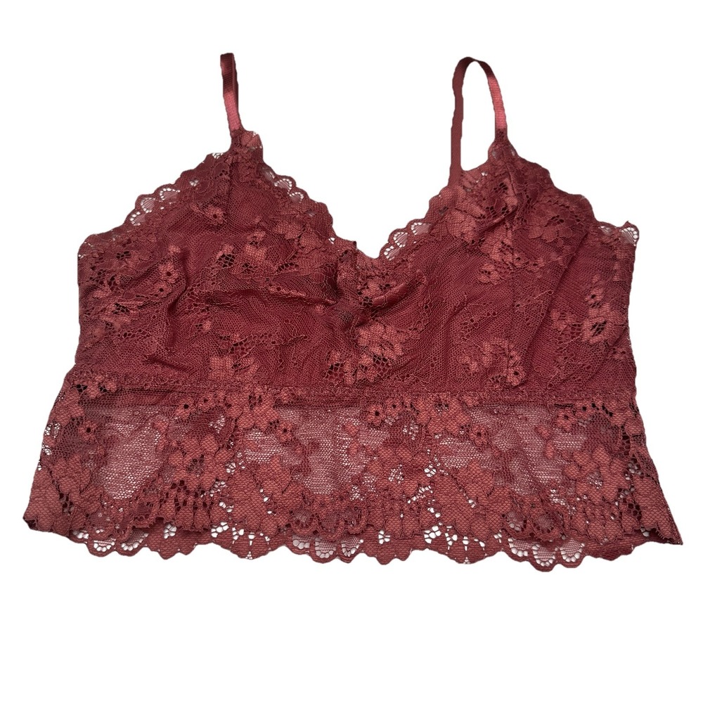 Women's Lace Bralette‎ Bra Size Small Floral Lace Adjustable Straps NO TAGS